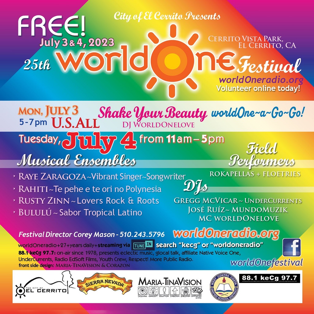 El Cerrito and WorldOne 4th of July Festival flyer