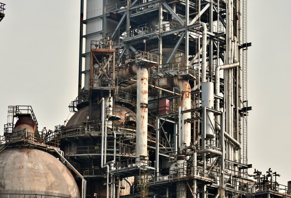 Refinery structure at Martinez, CA, refinery