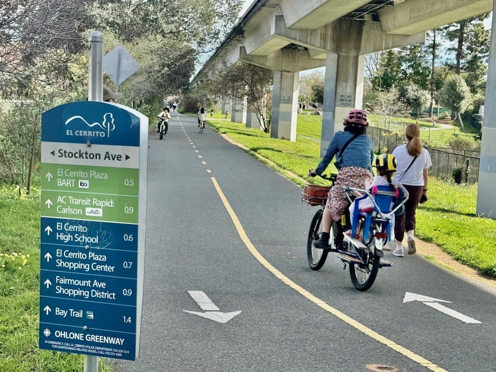El Cerrito’s Environmentally Friendly Vision Bikers on one of El Cerrito’s biking paths Image credit: N deJesus