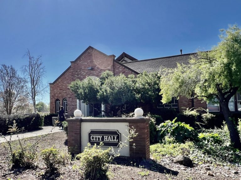 Get to Know Benicia’s Decision Makers A person strides up the walkway to Benicia City Hall Image credit: Christine Stevens