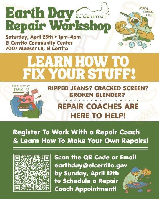 Earth Day Repair Workshop and Celebration | El Cerrito, CA