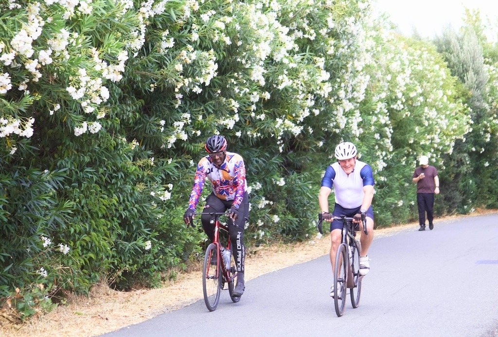 Two bikers and a pedestrian enjoy a sunny day on the Contra Costa Regional Trail in Walnut Creek, CA | Image credit: Sara Ipaktchi. Walnut Creek CA Climate Action & Advocacy | 350 Contra Costa Action Walnut Creek CA Climate Action & Advocacy | 350 Contra Costa Action